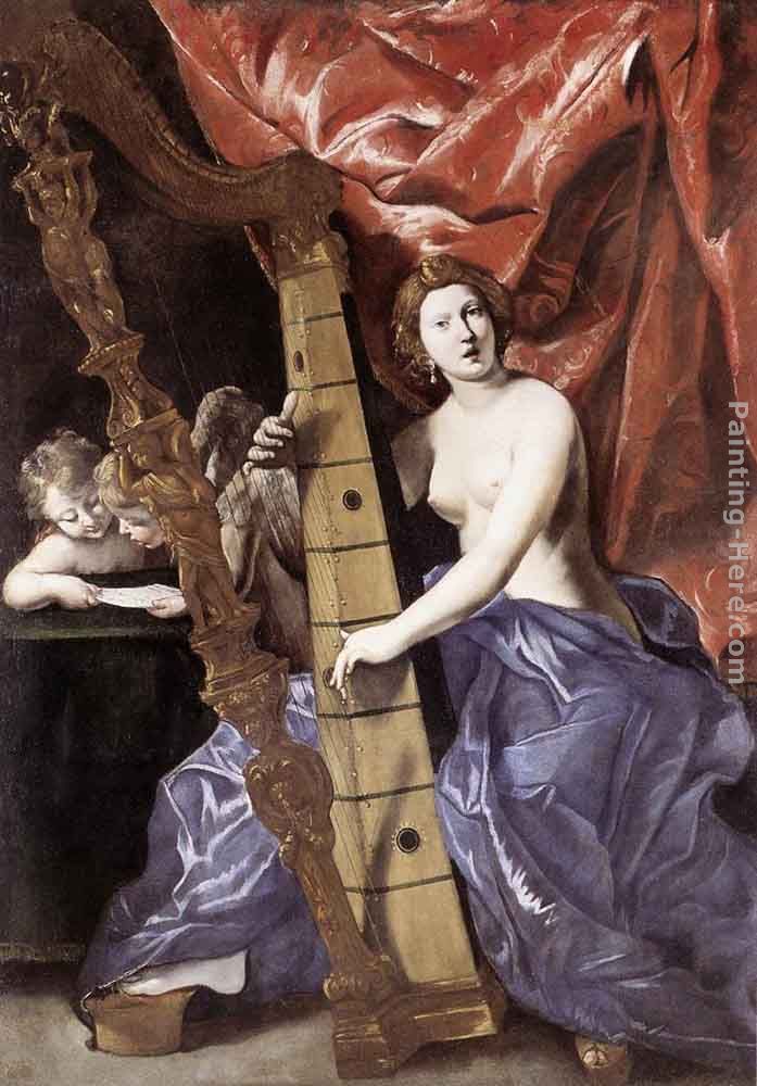 Giovanni Lanfranco Venus Playing the Harp (Allegory of Music)